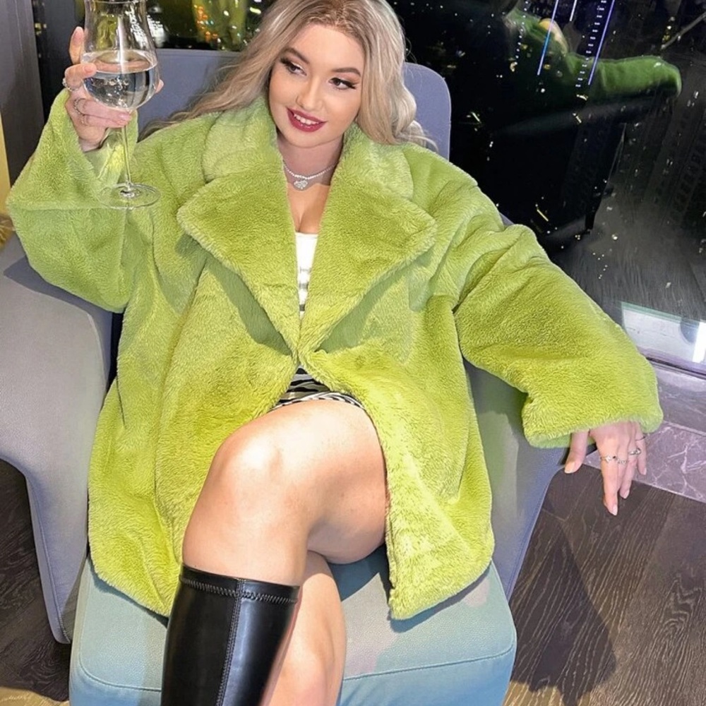 fluffy faux fur coat